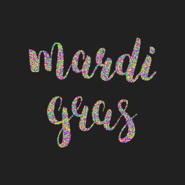 Mardi Gras noktalarla glitter hat.