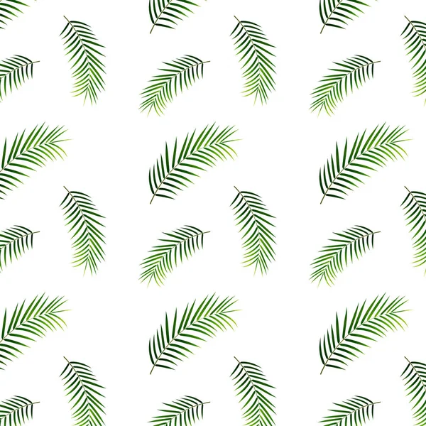 Tropische Palmenmuster. nahtloses Muster tropischer Palmblätter. — Stockvektor