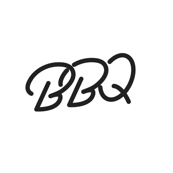 Bbq Grill. Beschriftung Abbildung. BBQ-Label Abzeichen emblem — Stockvektor