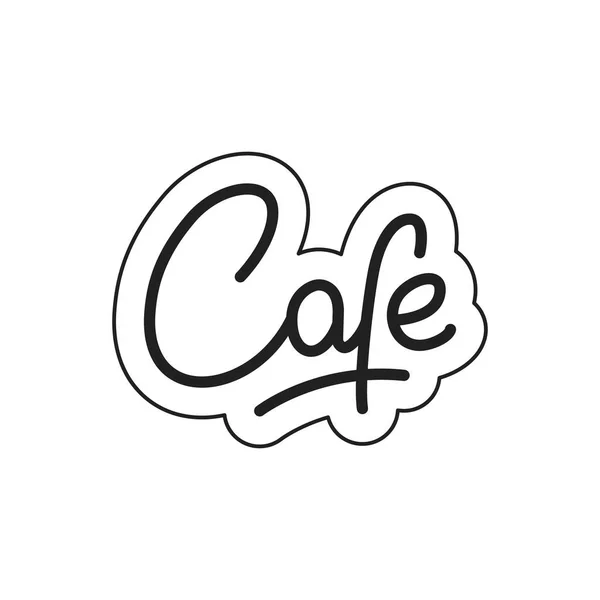 Cafe. Cafe lettering. Cafe label badge emblem sticker — Stock Vector