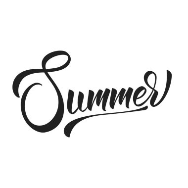 Yaz. Yaz tasarım yazı fırça. Trendy yaz tipografi