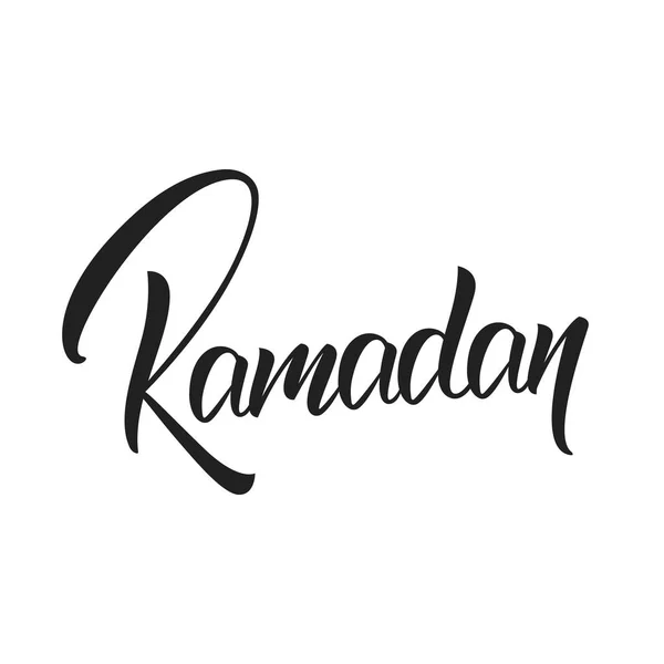 Ramadan. Moslim vakantie Gefeliciteerd belettering van ontwerp. Ramadan vakantie kalligrafie design — Stockvector