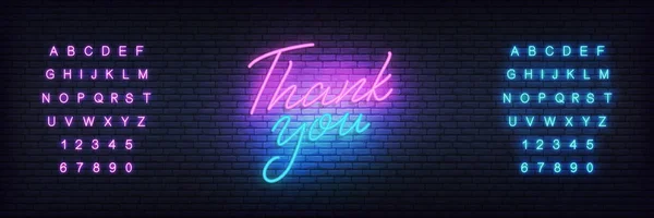 Neon şablon teşekkür ederiz. Neon yazı Banner teşekkür ederim