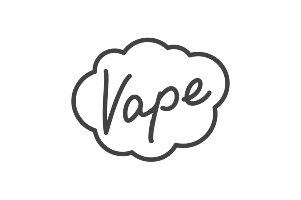 Logo Vape. Insigne de lettrage Vape design emblème — Image vectorielle