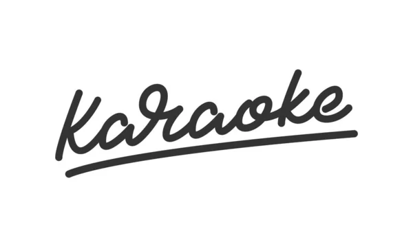 Karaoke. Lettering caligrafía para Karaoke bar, club — Vector de stock