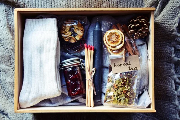 Gift Herbal Tea Socks — Stock Photo, Image