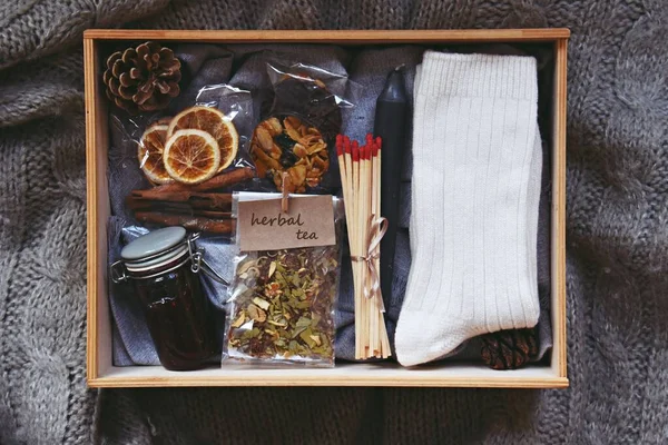 Gift Herbal Tea Socks — Stock Photo, Image