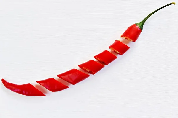 Hot Chilli Peppers Isolated White Background — Stock Photo, Image