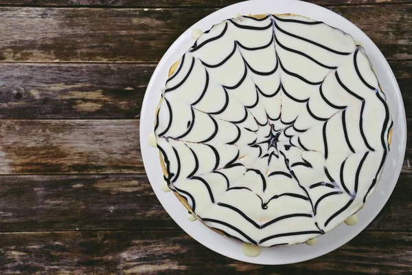 Tradiční Maďarský Zákusek Esterhazy Torte Dřevěném Pozadí — Stock fotografie