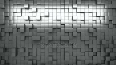 3D render. Siyah ve beyaz kalıptan çekilmiş küpleri. Arka plan. Döngü.