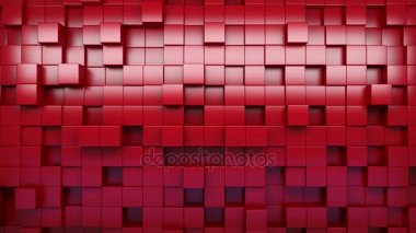 3D render duvar haddelenmiş küpler