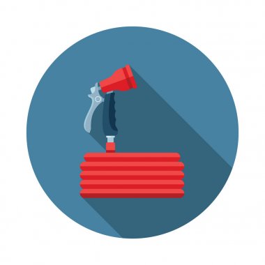 Bahçe hortumu düz simgesi