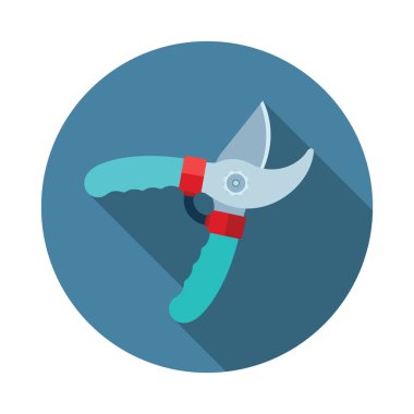 Secateurs düz simgesi