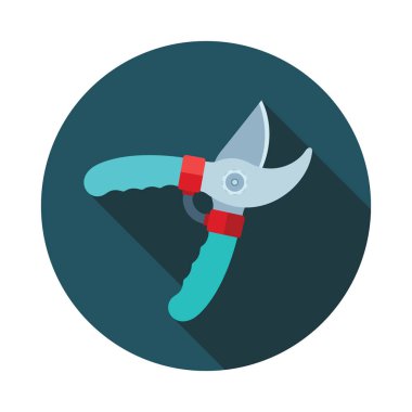 Secateurs düz simgesi