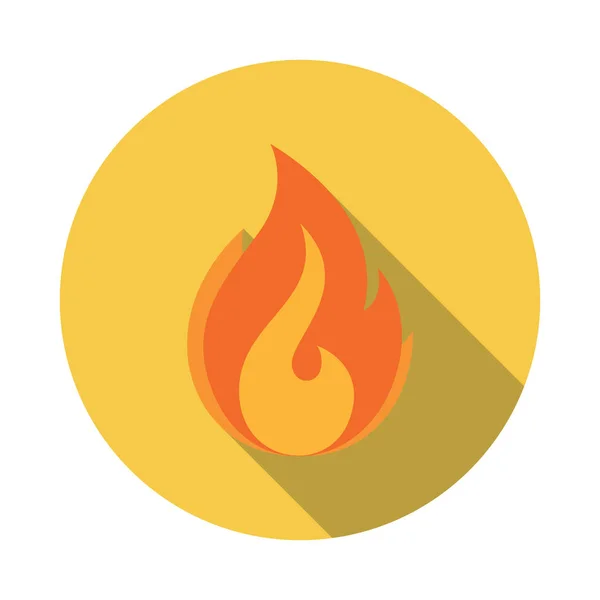 Tűz láng vektor lapos ikon — Stock Vector
