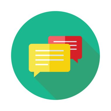 Düz konuşma balonu vektör simge tasarlamak.