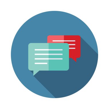 Düz konuşma balonu vektör simge tasarlamak.