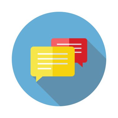 Düz konuşma balonu vektör simge tasarlamak.