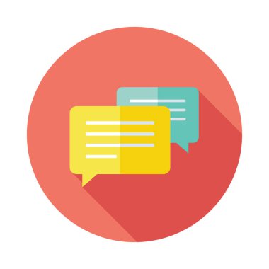 Düz konuşma balonu vektör simge tasarlamak.