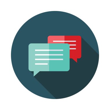 Düz konuşma balonu vektör simge tasarlamak.