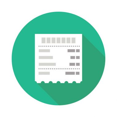 Alış irsaliyesi düz simgesi simgesi