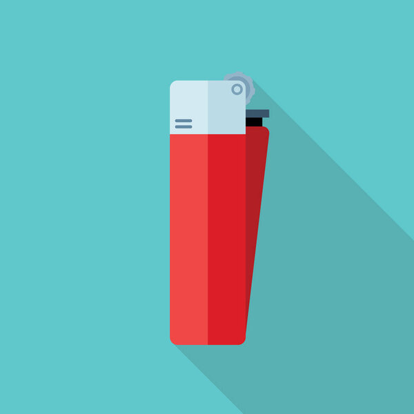 Vector flat icon of lighter