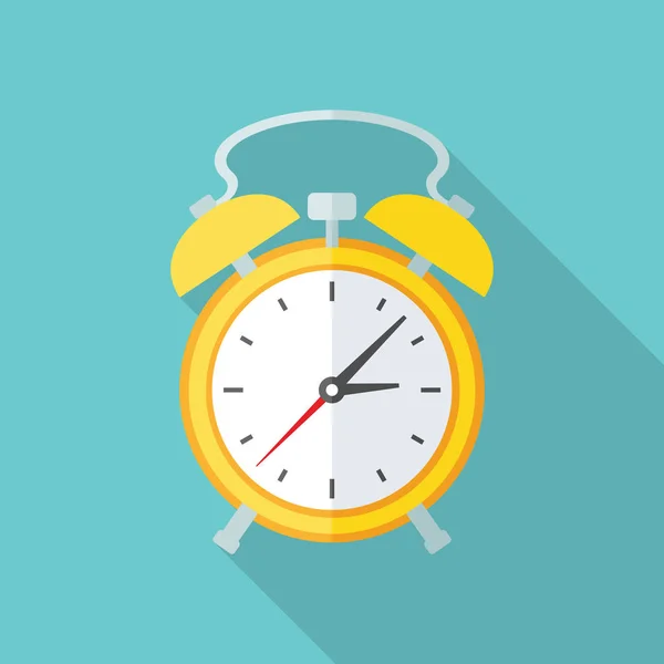 Despertador icono plano — Vector de stock