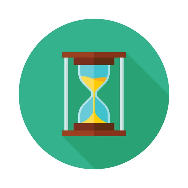 Reloj de arena icono plano — Vector de stock