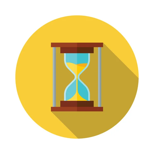 Reloj de arena icono plano — Vector de stock