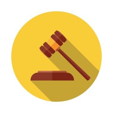 Açık artırma tokmak düz simgesi