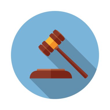 Açık artırma tokmak düz simgesi