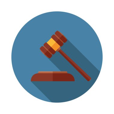 Açık artırma tokmak düz simgesi