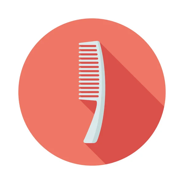 Comb icon with long shadows — Stock Vector