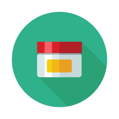 Uzun gölgeler ile vücut krem düz simgesi