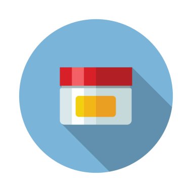 Uzun gölgeler ile vücut krem düz simgesi