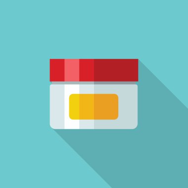 Vücut krem düz simgesi