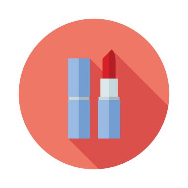 Kırmızı ruj düz simgesi