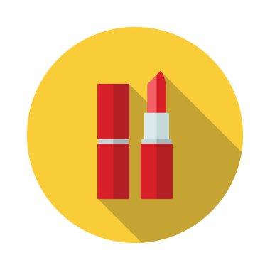 Kırmızı ruj düz simgesi