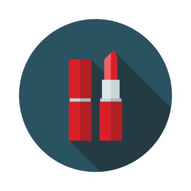 Kırmızı ruj düz simgesi
