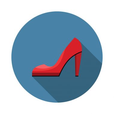 Yüksek topuklu ayakkabılar düz simgesi