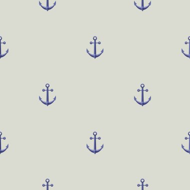 Vektör çapa ile seamless modeli. Vektör çizim