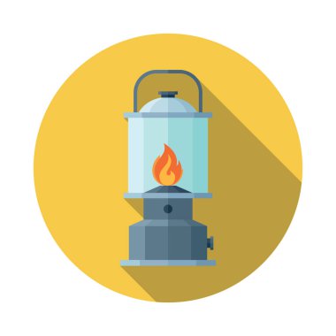 Gaz lamba düz simgesi