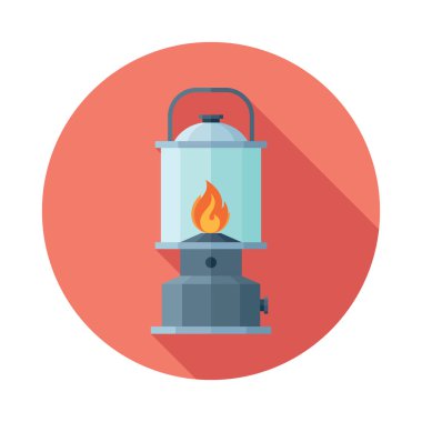 Gaz lamba düz simgesi