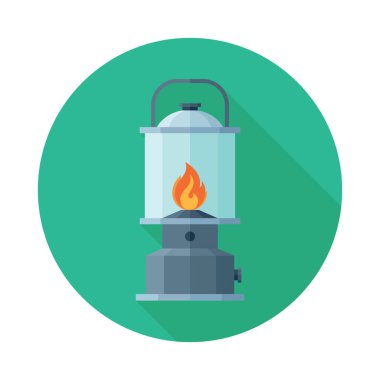 Gaz lamba düz simgesi