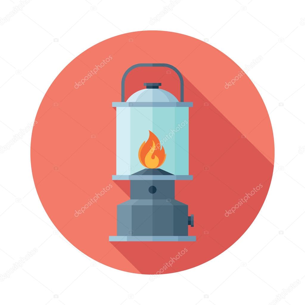 Kerosene lamp flat icon