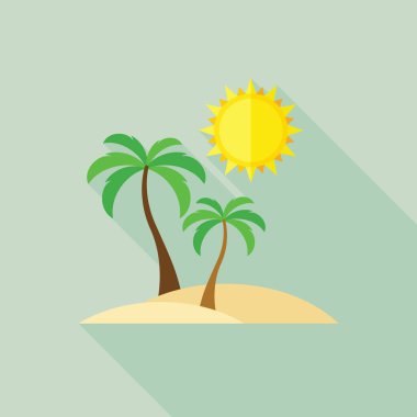 Beach Island düz simgesi