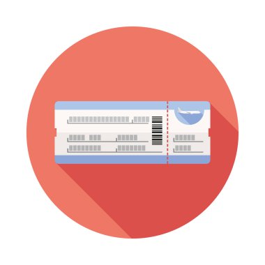 Yatılı pas bilet simgesi