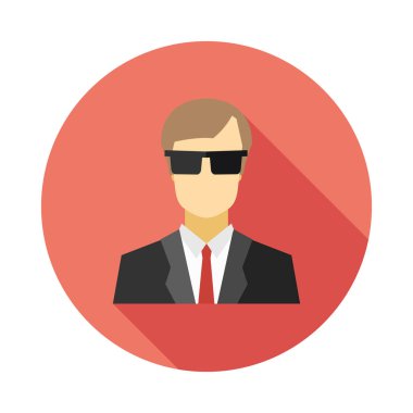 Simge adam iş takım elbiseli. Düz vektör