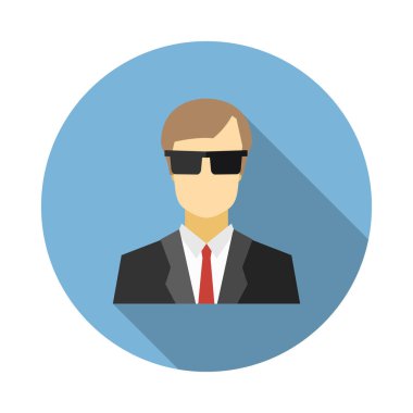 Simge adam iş takım elbiseli. Düz vektör