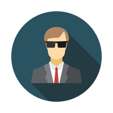 Simge adam iş takım elbiseli. Düz vektör